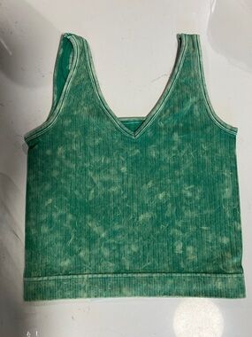 Zenana Ribbed Tank Top - Kelly Green